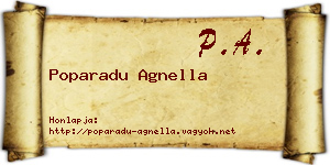 Poparadu Agnella névjegykártya