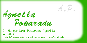 agnella poparadu business card